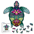 Quebra-Cabeça de Madeira Inova WOOD PUZZLE - Tartaruga Florida | Diversão com Diversos Benefícios para Crianças e Idosos
