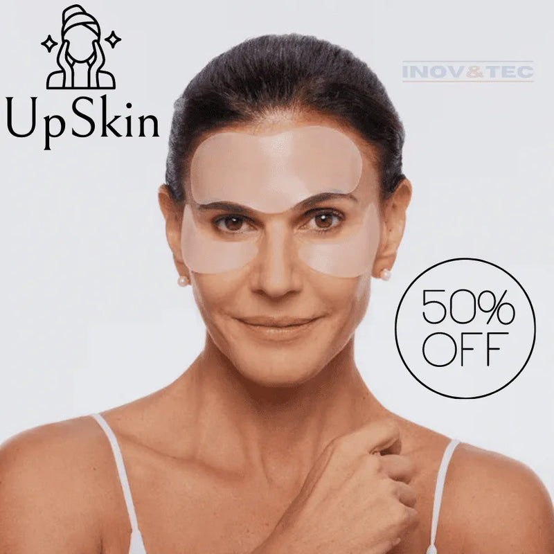 Adesivos Antirrugas De Colágeno Reutilizáveis UpSkin Original - [ULTIMO DIA COM 50% OFF]