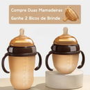 Mamadeira em Silicone Livre de BPA que Simula Seio Materno com Textura De Pele e Sistema Anti-Engasgo