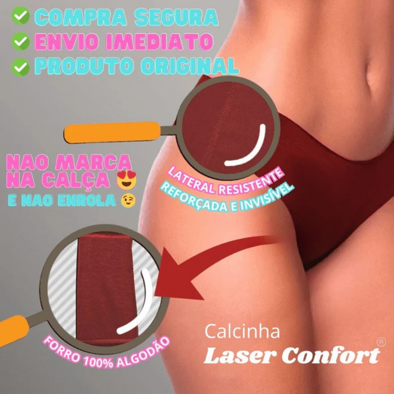 Calcinha Premium sem Costura a Laser e Confortável Laser Confort® [COMPRE 5 LEVE 10]
