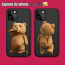 Capinha Iphone Teddy Bear Drink - Case De Proteção Engraçada e Divertida
