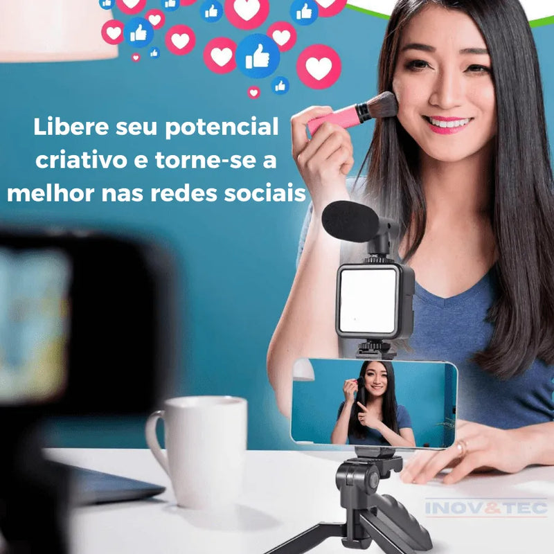 Kit Blogueira Vlog Star - Melhore a Qualidade Do Seu Conteúdo e Veja Os Resultados! | Últimas 20 unidades com 50% De Desconto