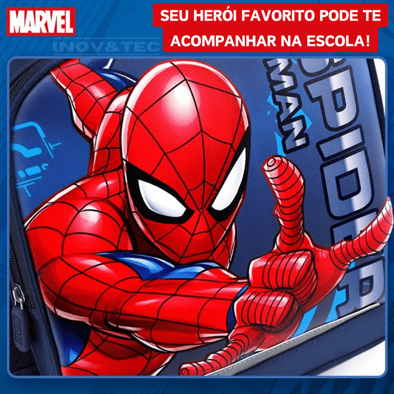Mochila Infantil Premium Homem Aranha - Com Grandes Tarefas De Casa Temos Grandes Responsabilidades!