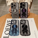 Capinha Iphone Astronauta Espacial Com Brilho e Apoio Magnético - Case De Alta Proteção e Resistência