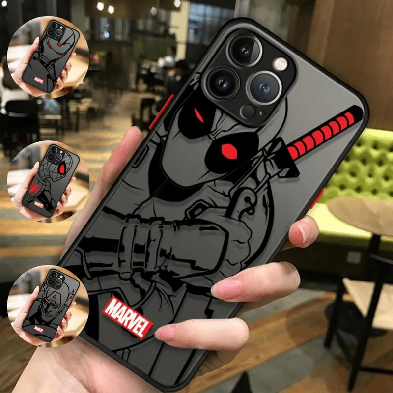 Capinha de Celular para Iphone Translúcida Marvel Cartoon HIghlights