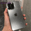 Capinha de Celular Traslúcida Brilhante Anti-Impacto para Iphone Glow Shine Glitter
