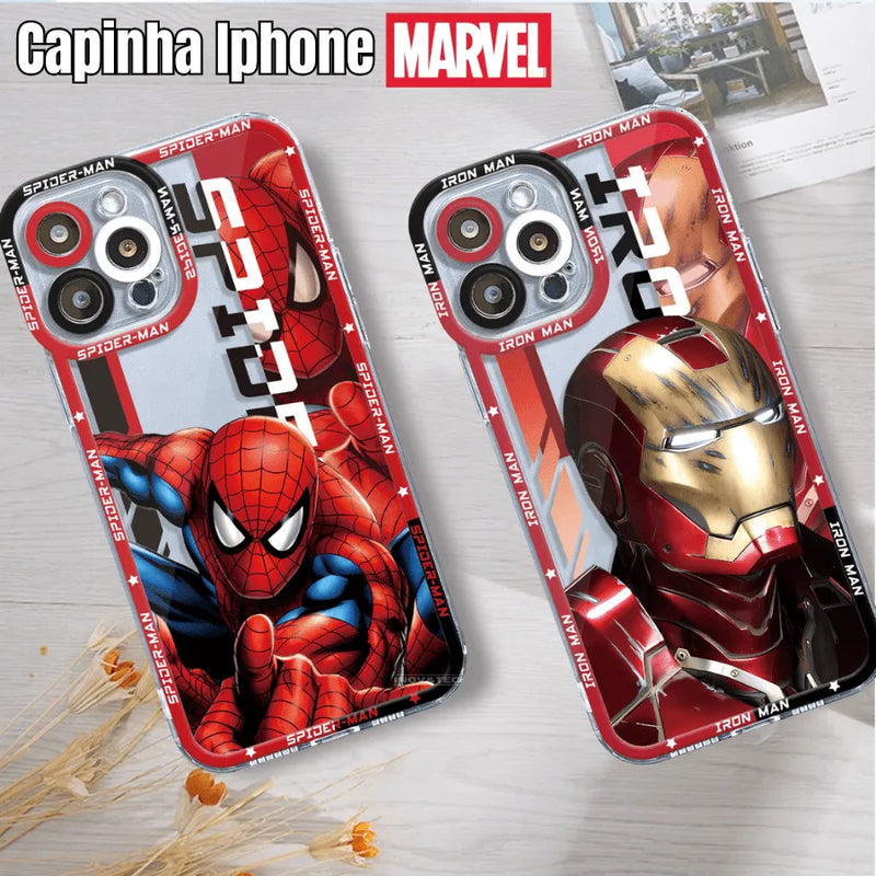 Capinha de Celular para Iphone Marvel Super Heroes em Silicone
