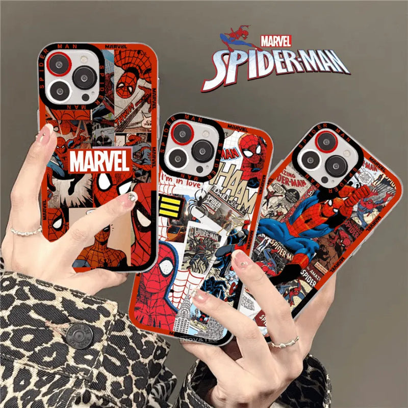 Capinha de Celular para Iphone Homem Aranha Quadrinhos Marvel