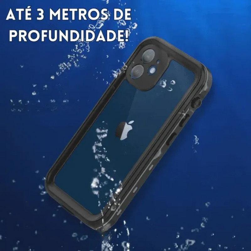 Capinha de Celular para IPhone 100% à Prova D'água e proteção Anti-Impacto com Bracelete Flutuante