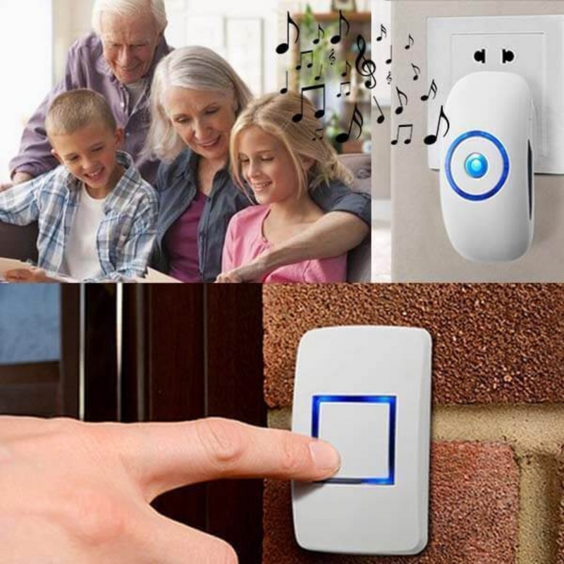 Campainha Sem-Fio Inteligente Impermeável com 36 Músicas