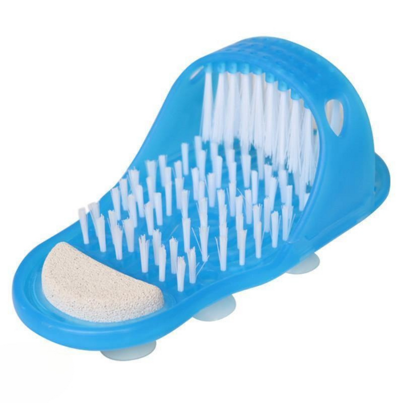 Chinelo com Escova Limpa Pés e Pedra Pome Removível para Higienização dos Pés