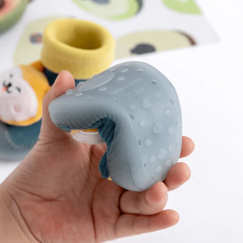 Sapatinho Meia para Bebês com Bichinhos em Algodão e Antiderrapante ZOO BEBÊ
