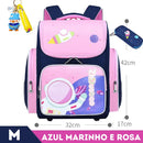 Mochila Infantil Premium Impermeável Unisex - Aventura Espacial Na Escola + Brinde