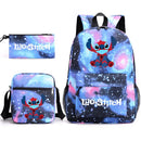 Kit Escolar Infantil Mochila + Lancheira e Estojo Lilo Stitch Lovers
