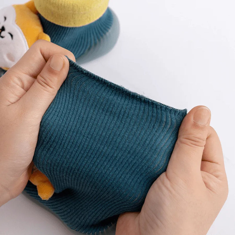 Sapatinho Meia para Bebês com Bichinhos em Algodão e Antiderrapante ZOO BEBÊ