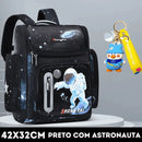 Mochila Infantil Premium Impermeável Unisex - Aventura Espacial Na Escola + Brinde