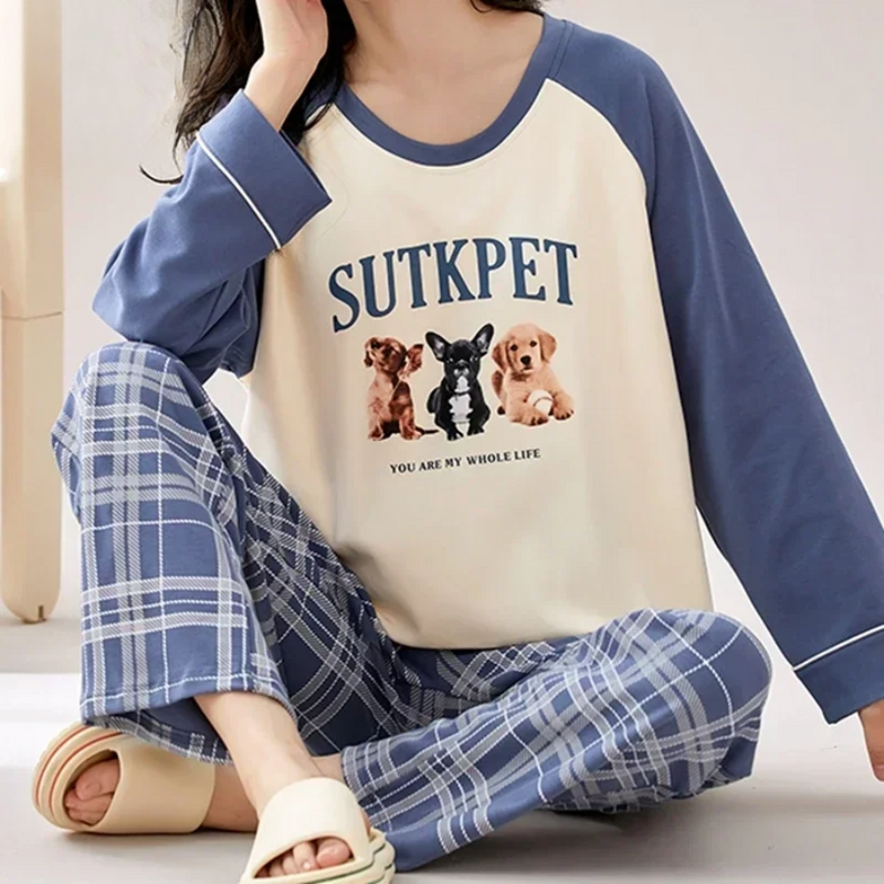 Pijama Feminino Peaceful Evenings - Conjunto Com Calça e Camisa Longa em Algodão | Macio, Leve e Super Confortável