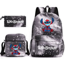 Kit Escolar Infantil Mochila + Lancheira e Estojo Lilo Stitch Lovers