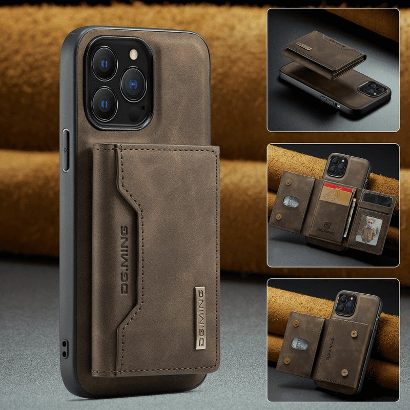 Capinha de Couro para Iphone com Carteira De Couro Slim Magnética DG MING