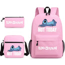 Kit Escolar Infantil Mochila + Lancheira e Estojo Lilo Stitch Lovers