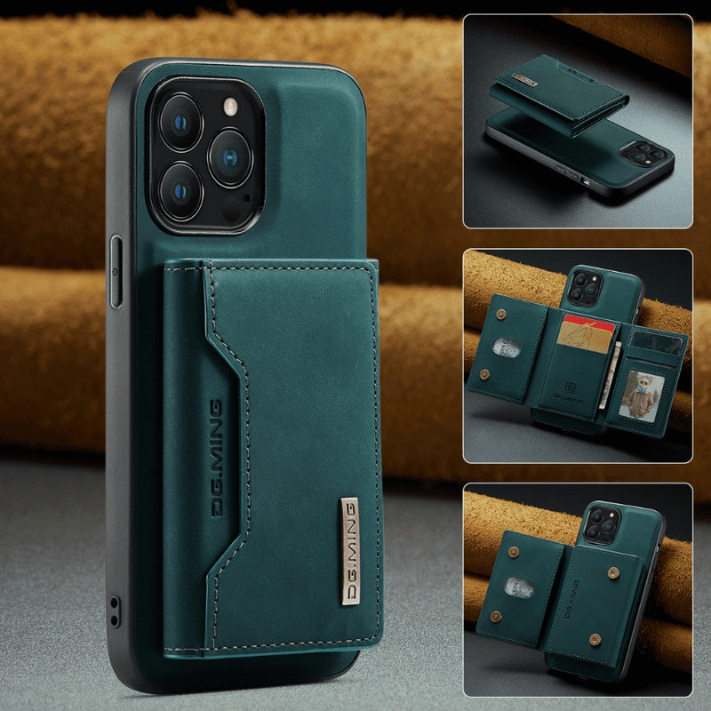 Capinha de Couro para Iphone com Carteira De Couro Slim Magnética DG MING