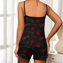 Pijama Feminino Kisses - Conjunto Top Cropped e Shorts Fresquinho LooseFit | Tecido Super Macio e Confortável