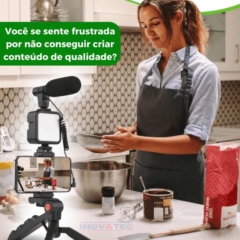 Kit Blogueira Vlog Star - Melhore a Qualidade Do Seu Conteúdo e Veja Os Resultados! | Últimas 20 unidades com 50% De Desconto