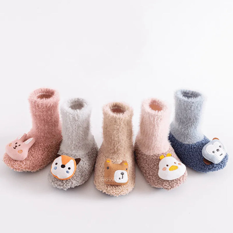 Sapatinho Meia De Inverno "Pezinho  Pelúcia"- Super Confortável, Quentinho e Antiderrapante