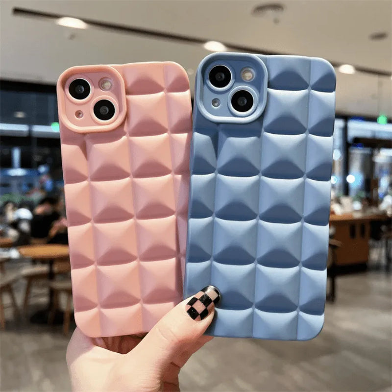 Capinha de Celular para Iphone em Silicone Anti-impacto com Proteção 360º Fashion 3D