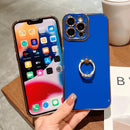 Capinha Iphone Love Heart Com Anel De Apoio Cravejado - Case Luxuosa de Proteção 360º