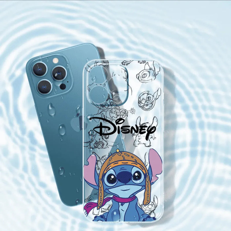 Capinha Love Stitch Disney para Iphone - Case Translúcida De Alta Proteção