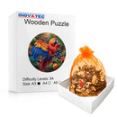 Quebra-Cabeça De Madeira Inova WOOD PUZZLE - Arara Na Floresta | Diversão Com Diversos Benefícios Para Crianças e Idosos