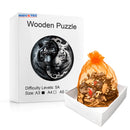 Quebra-Cabeça de Madeira Inova WOOD PUZZLE - Yin-Yang Tigres Brancos | Diversão com Diversos Benefícios