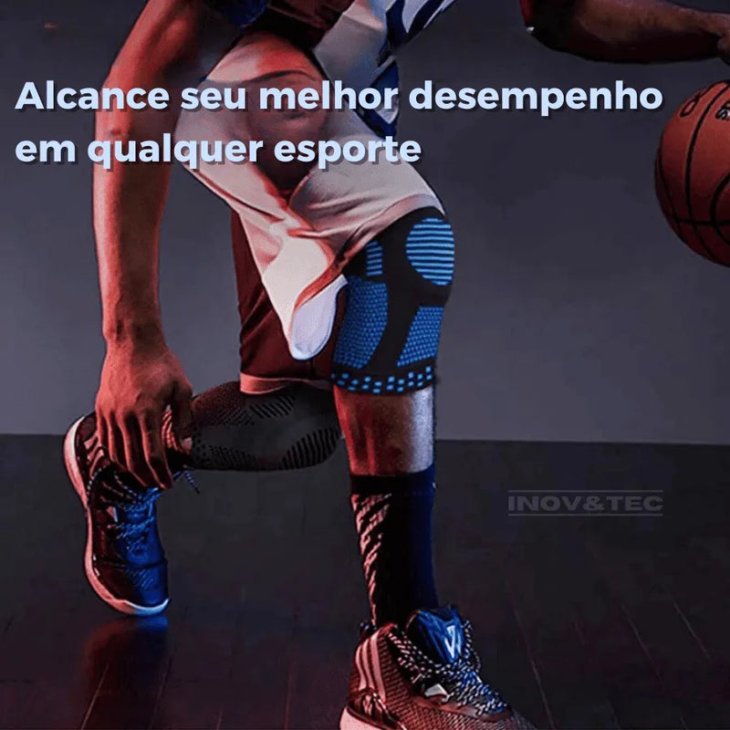 Joelheira de Compressão Ortex Pro - Com Estabilizador de Rótula em Gel e Haste Metálica de Sustentação lateral [Promoção de Lançamento 50% OFF SÓ ATÉ HOJE]