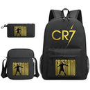Kit Escolar Infantil Bolsa com Estojo e Lancheira do CR7 Champions