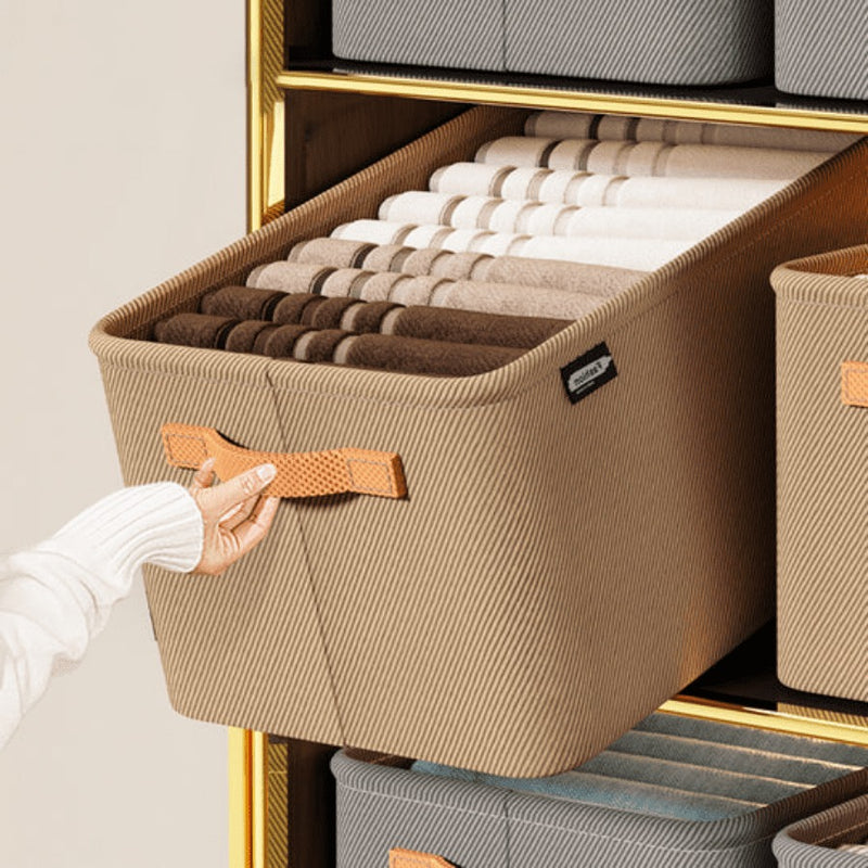 Kit com até 8 Caixas Organizadoras Dobráveis para Roupas Modern Luxo