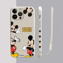 Capinha Iphone Casal da Disney Mickey e Minnie - Case de Alta Proteção e Com Cordão de Brinde