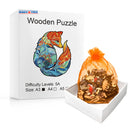 Quebra-Cabeça de Madeira Inova WOOD PUZZLE - Raposa Floral | Diversão com Diversos Benefícios para Crianças e Idosos