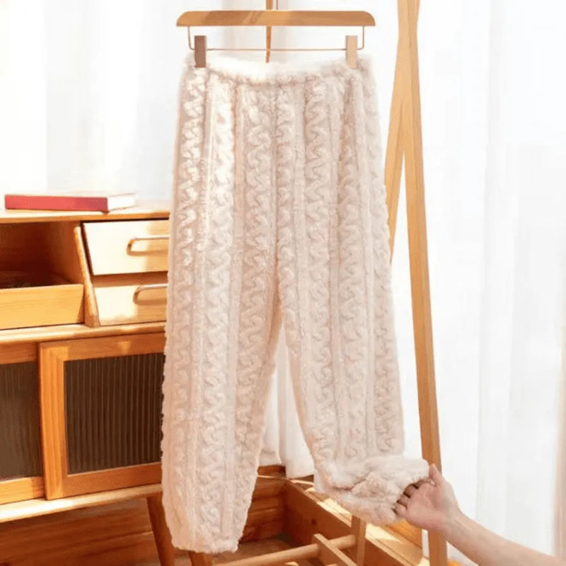 Calça De Pijama Feminino De Pelúcia CloudComfort Quentinha, Macia e Super Confortável | Sinta-se Vestindo Um Cobertor Fofinho