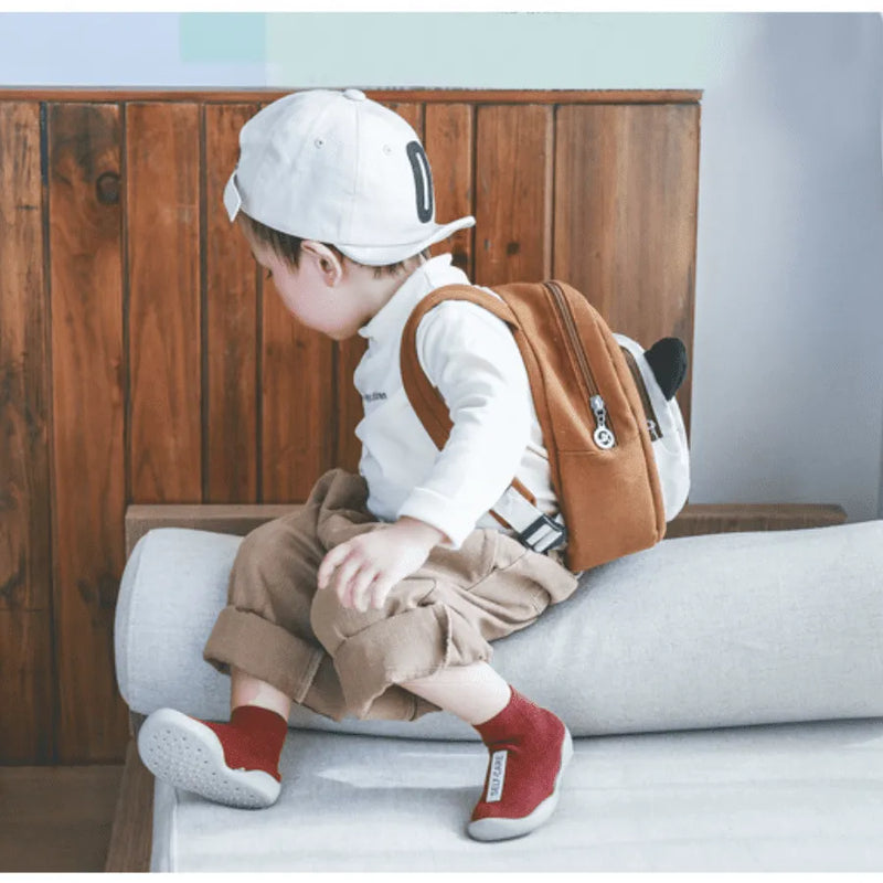 Sapatinho Meia Infantil com Sola Emborrachada Antiderrapante e Respirável com Cano Alto Self Care