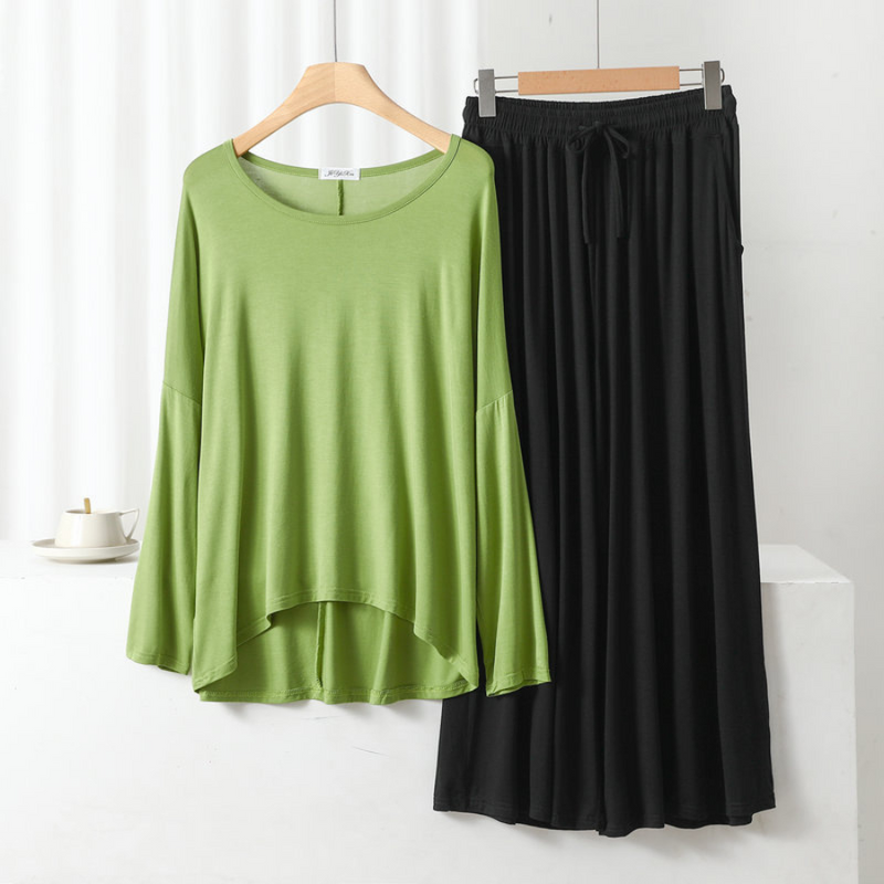 Pijama Feminino Cozy Embrace - Conjunto Com Calça e Camisa Longa Super Confortável | Macio, Leve e Elegante