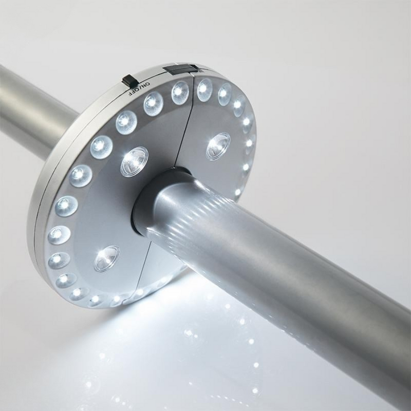 Luminaria com 28 LEDs e 3 Modos de Iluminação para Guarda-Sol