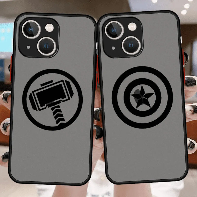 Capinha de Celular para Iphone Translúcida Marvel The Vingadores