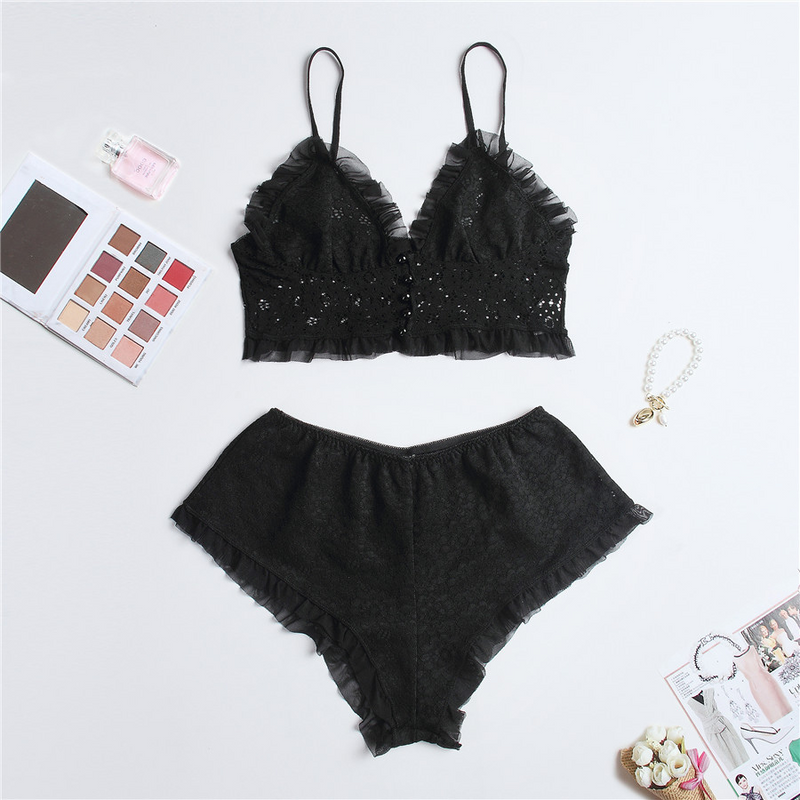 Pijama Feminino Lace Dreams - Conjunto Com Shorts e Cropped em Lace | Macio, Leve e Confortável