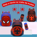 Kit Escolar Infantil Mochila com Estojo Premium Homem Aranha