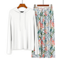 Pijama Feminino Floral Charming - Conjunto Com Calça e Camisa Longa Conforto Absoluto | Macio, Leve e Elegante