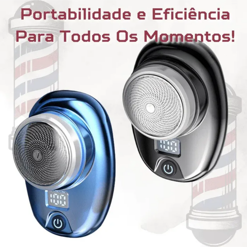Barbeador Elétrico Portátil com Display de Bateria Digital sem Fio ULTRA SHAVER