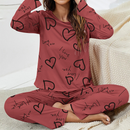 Pijama Feminino I Love You - Conjunto Com Calça e Camisa Longa em Tecido LooseFit | Macio, Confortável e Quentinho