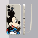 Capinha Iphone Casal Mickey e Minnie Músicos - Case de Alta Proteção e Com Cordão de Brinde
