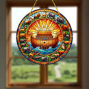 Vitral Decorativo Em Acrílico - Arca de Noé | Decoração Religiosa Para Sua Casa